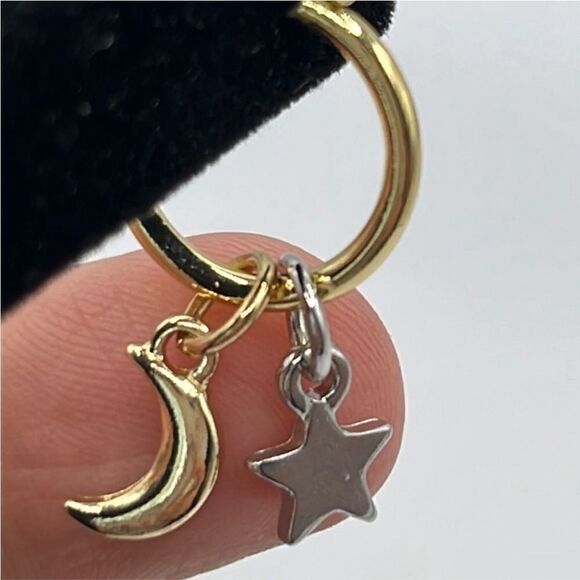 Set of (3) Gold-Tone Handmade Earrings  (1 hoop) (2) Beaded w/ Fish Hooks) - Picture 2 of 11